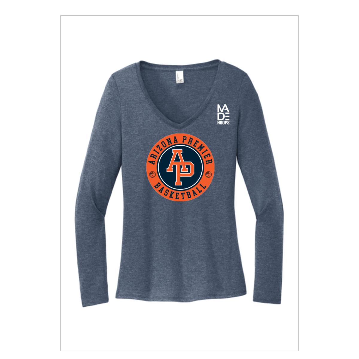 Women's Long Sleeve Tri-Blend V-Neck Tee